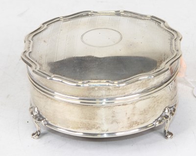 Lot 312 - A George V silver jewellery box, of...