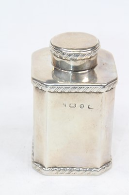 Lot 338 - A Victorian silver tea caddy, of canted...