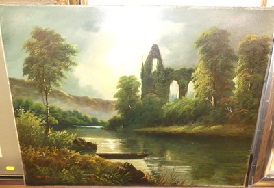 Lot 1016 - E. S. Dyer - Bolton  Abbey, oil on canvas...