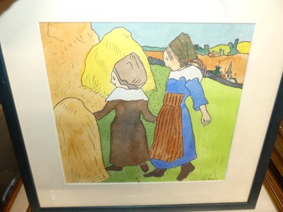 Lot 1034 - Assorted amateur artworks, to include river...