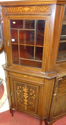 Lot 1163 - An Edwardian mahogany and floral satinwood...