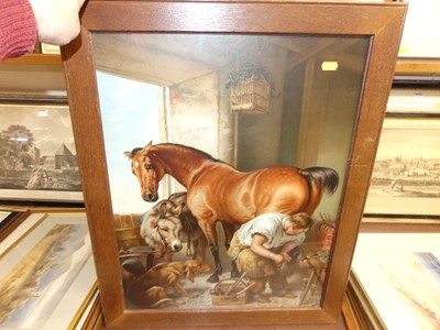 Lot 1051 - SJW -Nurse with patient, oil on canvas, signed...