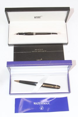 Lot 510 - A Montblanc ballpoint pen, boxed with papers;...