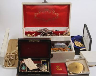 Lot 489 - A collection of costume jewellery, to include...