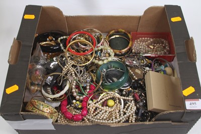 Lot 495 - A collection of costume jewellery, to include...