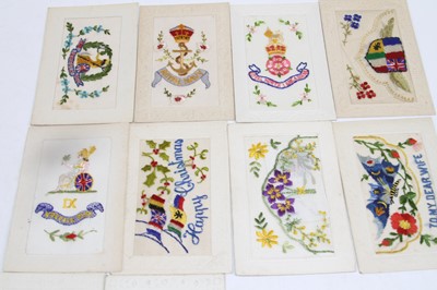 Lot 519 - A collection of WWI silk postcards