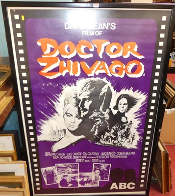 Lot 1084 - Dr Zhivago quad film poster, in frame, 152x100cm