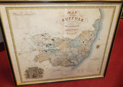 Lot 1091 - John Kirby - A Correct Map of Suffolk,...