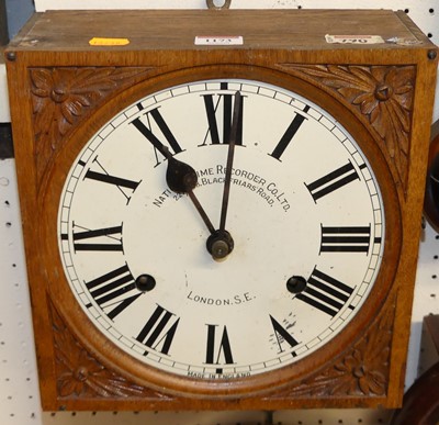 Lot 1173 - A National Time Recorder Company Limited oak...