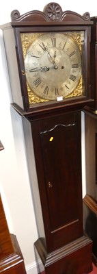 Lot 1205 - A mahogany longcase clock, 19th century and...