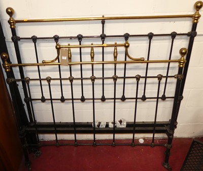 Lot 1214 - A Victorian wrought iron and brass...