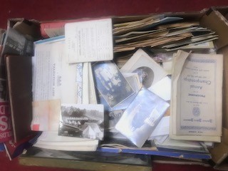 Lot 570 - A mixed box of ephemera, to include 1930's...