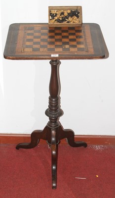 Lot 574 - A Victorian amboyna, maple and ebonised tripod...