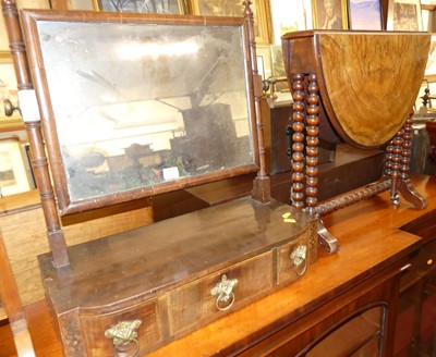 Lot 1249 - A 19th century mahogany swing dressing mirror...