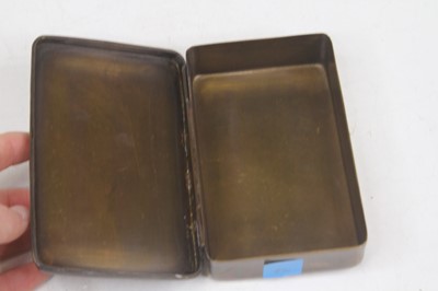 Lot 597 - A reproduction metal cigarette case, inscribed...