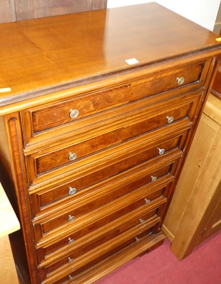 Lot 1269 - A contemporary American walnut chest of seven...