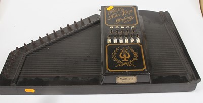 Lot 650 - A Muller's Orpheus Auto-harp zither, w.56cm