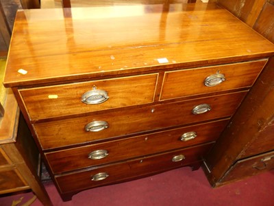 Lot 1298 - A 19th century mahogany square front chest of...