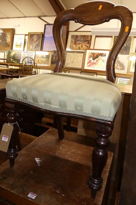 Lot 1299 - A mid-Victorian mahogany balloon back single...