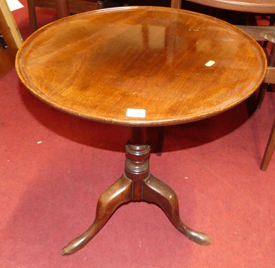 Lot 1314 - A 19th century mahogany dished fixed top...