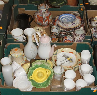 Lot 703 - Two boxes of ceramics, to include a Sunderland...