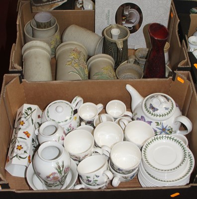 Lot 709 - Two boxes of mixed ceramics, to include...