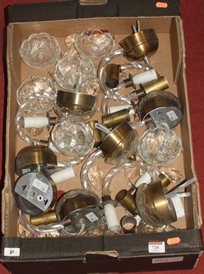 Lot 720 - A collection of cut glass wall sconces