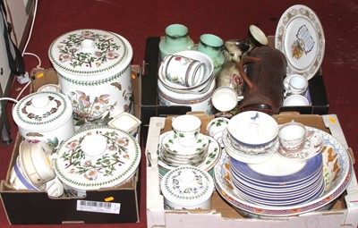 Lot 723 - Three boxes of mixed ceramics, to include...