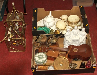 Lot 729 - Two boxes of miscellaneous items, to include...