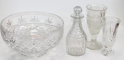 Lot 758 - A collection of glassware, to include a 19th...