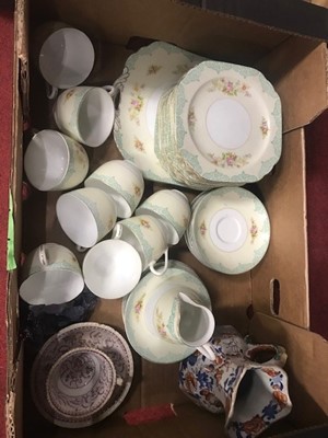 Lot 759 - Box of ceramics, to include a Noritake part...