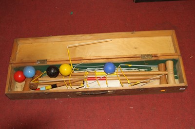 Lot 786 - A vintage croquet set