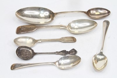 Lot 335 - A collection of silver spoons, together with...