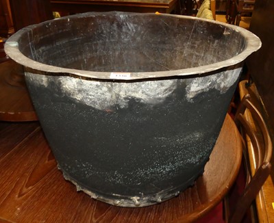 Lot 1330 - A circa 1900 riveted copper log bucket,...