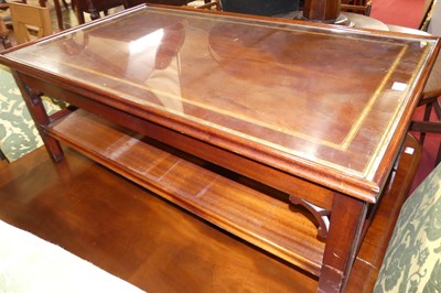 Lot 1336 - A reproduction mahogany two-tier rectangular...