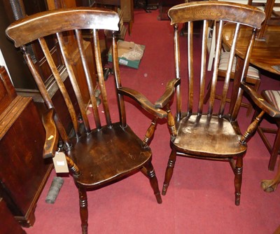 Lot 1340 - A pair of early 20th century elm and beech...