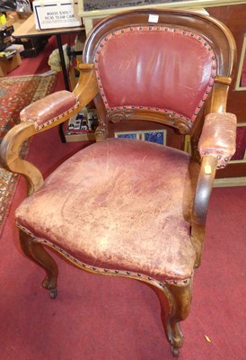 Lot 1377 - An early Victorian mahogany tub open armchair,...