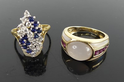 Lot 400 - A modern 9ct gold, rose quartz, mother of...