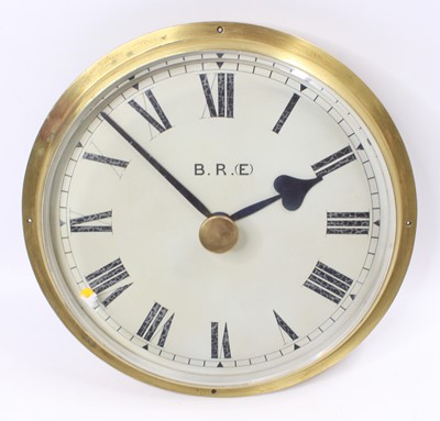Lot 46 - BR (E) stamped clock dial, comprising white...