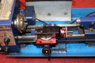 Lot 42 - A Record ML-210 Table Top Lathe, with booklet...