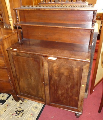 Lot 1405 - A George IV mahogany chiffonier, having...