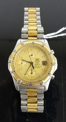 Lot 428 - A gent's Tag Heuer steel and gilt metal cased...