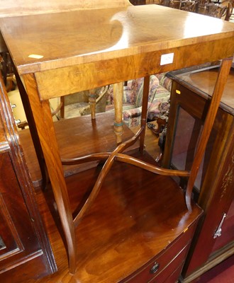 Lot 1428 - An early 20th century figured walnut and cross...