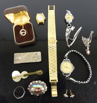 Lot 457 - Assorted costume jewellery, to include a...