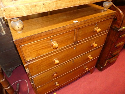 Lot 1435 - A 19th century mahogany square front chest of...