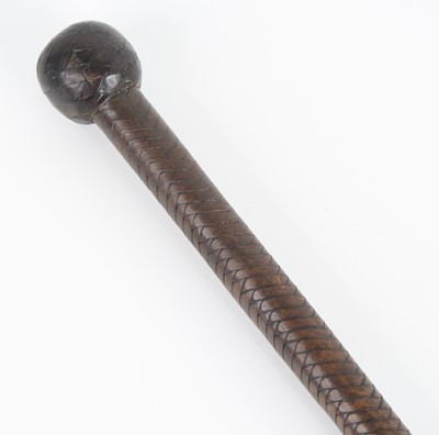 Lot 3465 - A 20th century walking stick, having a plaited...