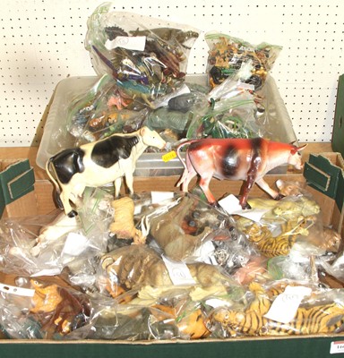 Lot 1601 - Two trays containing various Britains animal...