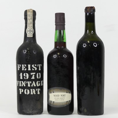 Lot 1333 - Feist Vintage Port 1970, one bottle, Wood Port...