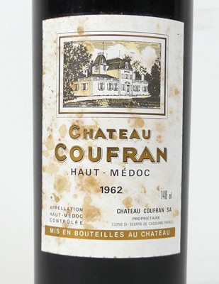 Lot 1058 - Chateau Coufran 1962, Haute Medoc, five...