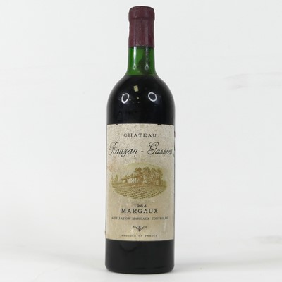 Lot 1072 - Chateau Rauzan-Gassies 1964 Margaux, one bottle